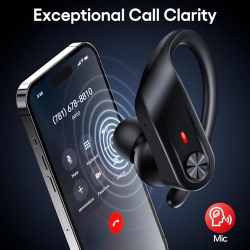 TAGRY Hybrid Active Noise Cancelling Wireless Ear Buds 80 Hrs Playtime Hi-Res Stereo Quality Bluetooth Earbuds with Transparency Mode Headphones Bluetooth Earhooks ANC Earphones for Work — view 5