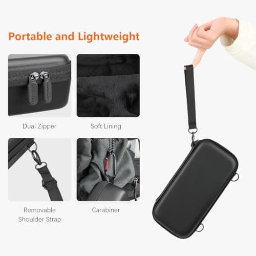 AMAZEAR Carry Case for DJI OSMO Pocket 4 Pro Accessories, Black — view 5