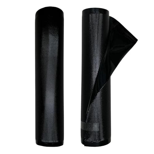 EDYCARX 11" x 19.5' All Black Vacuum Seal Bags (Black and Black), Vacuum Sealer Bags for Food Storage, Heavy Duty Commercial Grade 5 Mil Vacuum Bags, 2 Rolls