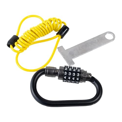 RIDERR Helmet Lock - Combination Lock to Secure Your Motorcycle, Motorbike, Scooter Helmet, Luggage & More.
