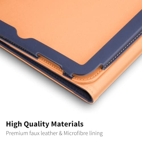 DAORANGE Case for iPad (A16) 11th Generation 11 Inch 2025, iPad 10th Generation 10.9 Inch 2022, PU-Leather Cover with Pencil Holder, Multi-Angle Stand, Document Pocket and Auto Sleep/Wake (NavyBlue) — view 4