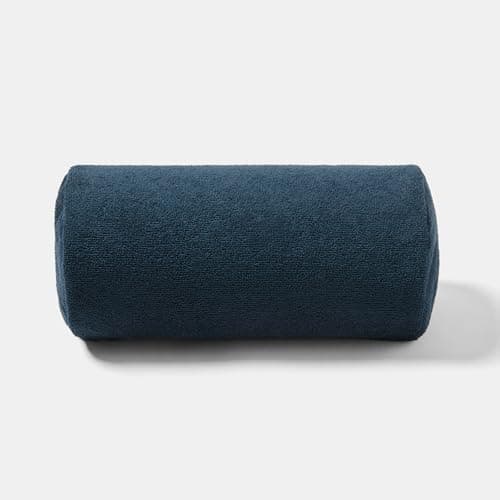 OHS Inflatable Bolster Pillow, Lightweight Compact Sun Lounger Cushion with Microfibre Cover Neck Roll Pillows for Head & Back Support Outdoor Cushions Travel Pillow Poolside Beach Accessories, Navy — view 4