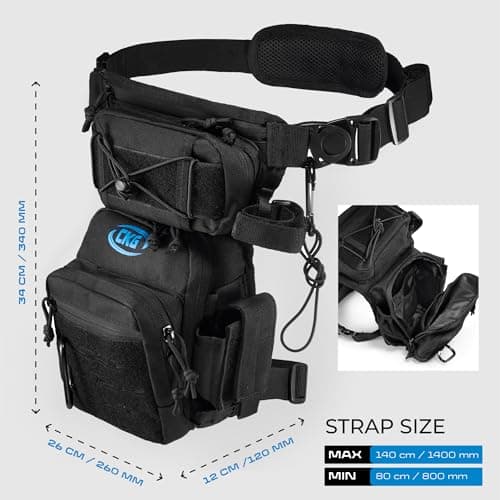 CKG Leg Bag Tactical Pouch for Metal Detecting, Drop Leg Bag, Waterproof Metal Detector — view 4