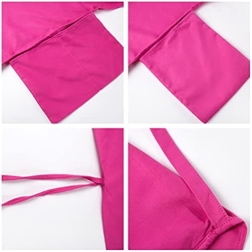 Morbuy Portable Solid Color Beach Towel, Beach Chair Cover Towel, Sun Lounger Beach Towel with Pockets, Microfiber Chaise Lounge Towel Cover for Summer Outdoor Garden Pool Vacation Travel (Red) — view 4