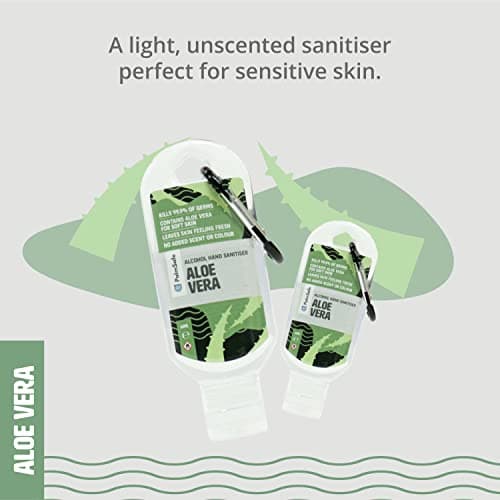 Palm Safe Aloe Vera Alcohol Hand Sanitiser 60 ml Clip Bottles — view 4