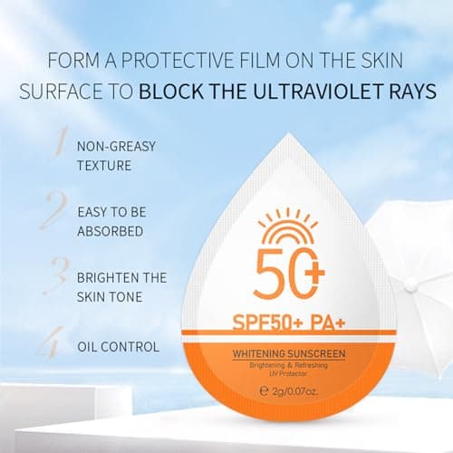 Mini Sunshade 30 Pack UPF 50+ Mini Sunshade Travel Size for Face and Body Sun Protection Packages Party Favors Large Sunscreen Waterproof and Non Greasy Perfect as — view 3
