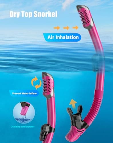 Lealinga Snorkel Set Adults 2Pack, Panoramic View Snorkel Mask — view 2