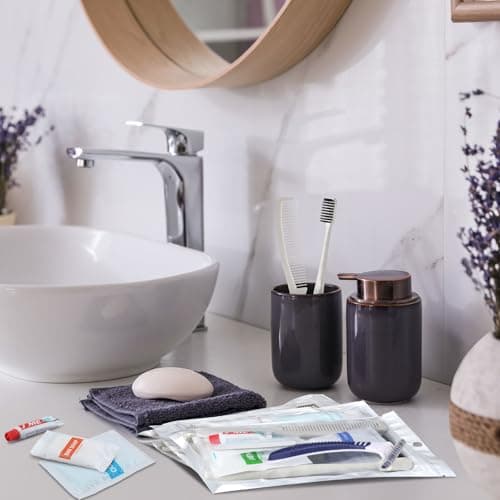 Suclain 48 Sets Hygiene Kits for Homeless in Bulk Homeless Basic Toiletry Kits Care Package Supplies Individually Packed for Men Women Travel Charity Hotel Business — view 4