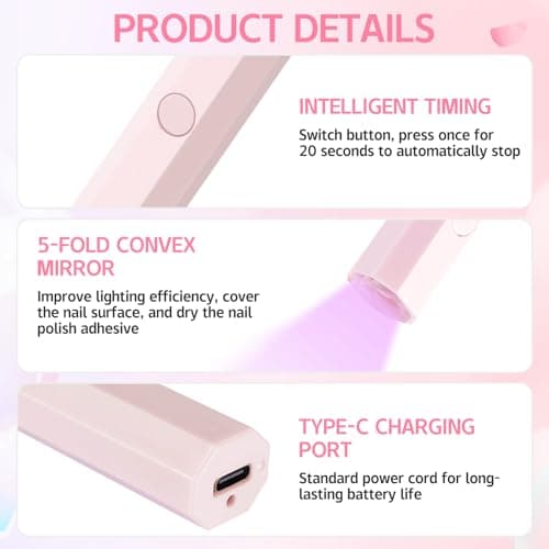 Handheld UV Light for Gel Nails,Mini UV Nail Lamp,LED Nails Dryer — view 3