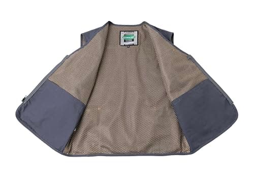 KTWOLEN Men's Work Vest Carpenters Tool Multi-Pocket Safety Vest Construction Mechanics Sleeveless Work Gilet, Grey, L — view 5