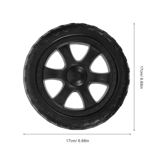 ULTECHNOVO Shopping Cart Wheels Replacement - 6.68 Inch Standard Fit Replacement Shopping Trolley Spare Wheels - Plastic Shopping Cart Repair for Folding Rolling Bag Laundry, 2 PCS — view 2
