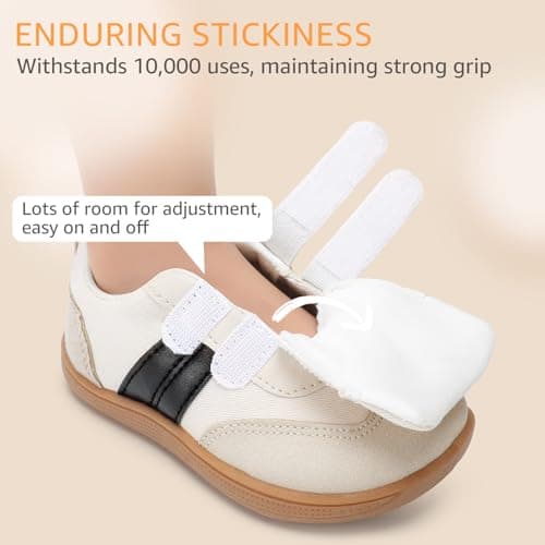 STQ KIDS Boys Girls Trainers Toddler Wide Toe Box School Shoes Zero Drop Barefoot First Walking Shoe Lightweight Non Slip Kid Running Tennis Sneaker Beige White 7 UK Toddler — view 6