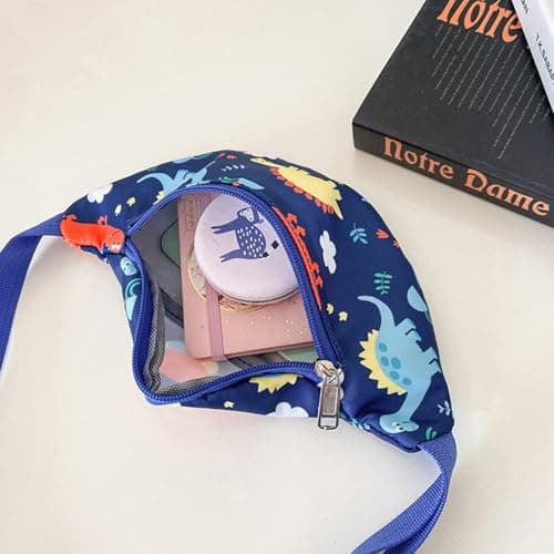 Kids Fanny Pack, Cute Dinosaur Kids Bum Bag Bumbag Waist Pack Cartoon Hipsack Belt Bag Small Belt Bum Bag Crossbody Purse Waist Pouch for Toddler Girls Boys Running Hiking Travel Sports — view 5