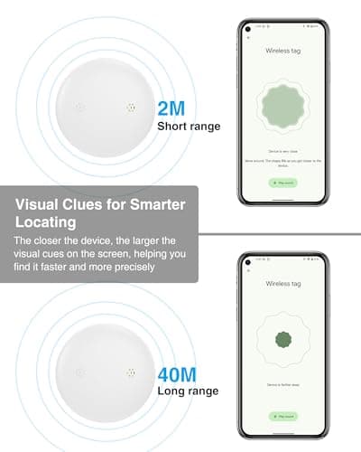 Bluetooth Tracker Tag for Android - Smart Tag 4 Pack Compatible with Google Find My, Find Hub(Android Only), Tracker Devices, Item Finder for Key Luggage Suitcase Wallet Bike, Replaceable Battery — view 4