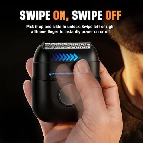 Foil Shaver for Men, Electric Razor for Men with 3 Floating Blades for Travel, USB-C Charging, IPX7 Waterproof Mini Electric Foil Shaver for Smooth Shaving — view 2