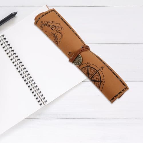 Retro Faux Leather Roll Makeup Bag for Travel and Daily Use — view 5