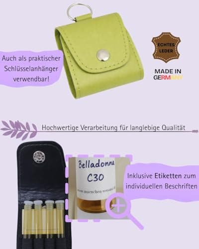 Leather Bag First Aid Kit Emergency 4 loops/Glasses Pale Green with Brown Lenses – (UV Protection) and Labels — view 4