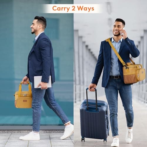 Lifewit Lunch Bag 9L 12 Can Insulated Lunch Box Soft Cooler Cooling Tote for Adult Men Women, Brown — view 6