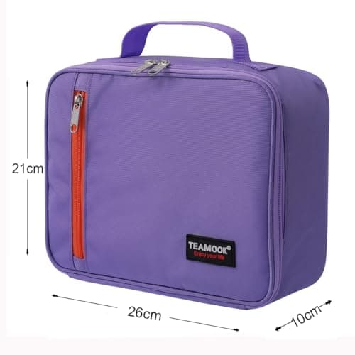 TEAMOOK Lunch Bag Insulated Lunch Box Cool Bag for Adults and Kids 5L Purple — view 2