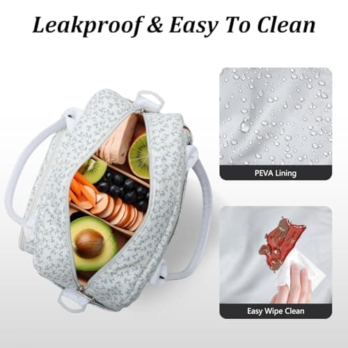 AOTM Lunch Bags for Women 12L, Insulated Cool Bag with Strap for Work — view 5