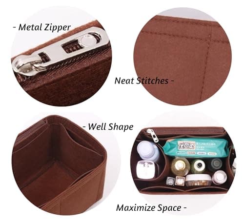 LinerLink Bag Organizer for Mulberry Oversized Alexa Bag (37L x 32H x 17D cm) (Brown, Style C) — view 6