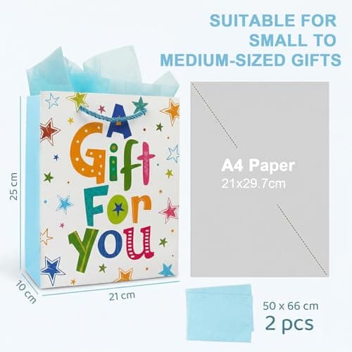 Small Gift Bag for Presents with Tissue Paper for Boys Birthday — view 2