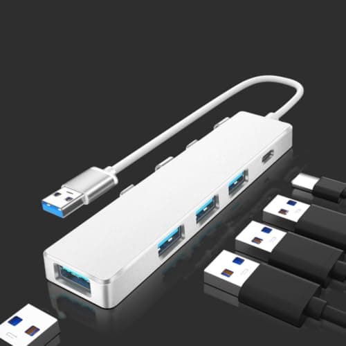 USB Hub 4 Port Stainless Steel Multi Port Splitter for Laptop — view 6