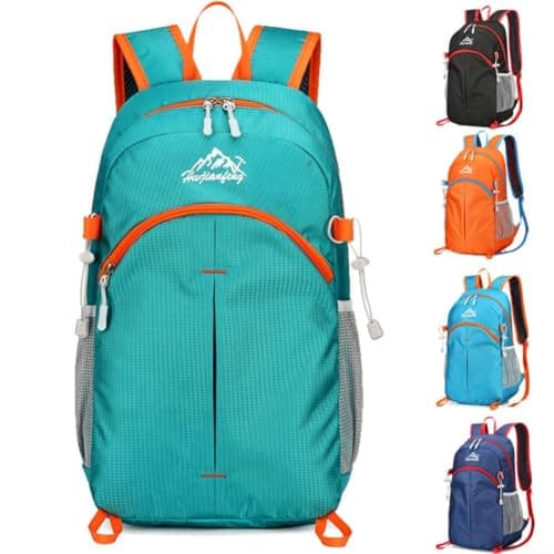 20l Ultra Light Packable Backpack Water Resistant Nylon Foldable Hiking Rucksack With Breathable Straps For Outdoor Travel Camping School Green(Deep Blue) — view 5