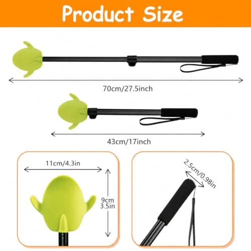 Compression Sock Aid Telescopic Dressing Tool, Dual-Function Sock Helper and Shoe Horn for Seniors, Disabled, Pregnant Women Easy On and Off Socks — view 2