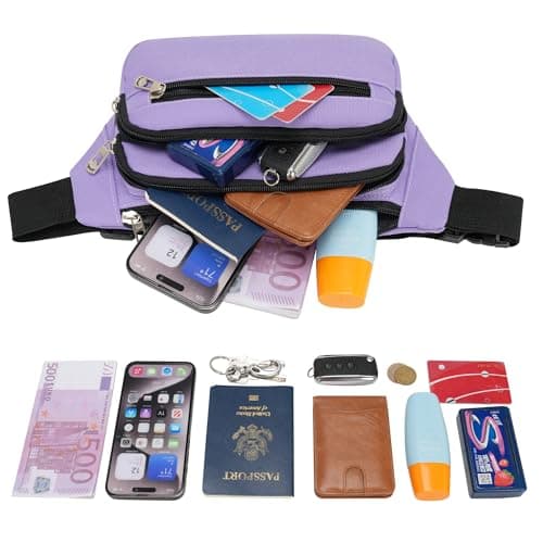 IHIGOGOFA Bumbags Waist Fanny Pack Fashion Bum Bag with 65cm Extended Belt for Dog Walking Climbing Hiking Travel Cycling Girls Ladies Men Women — view 4