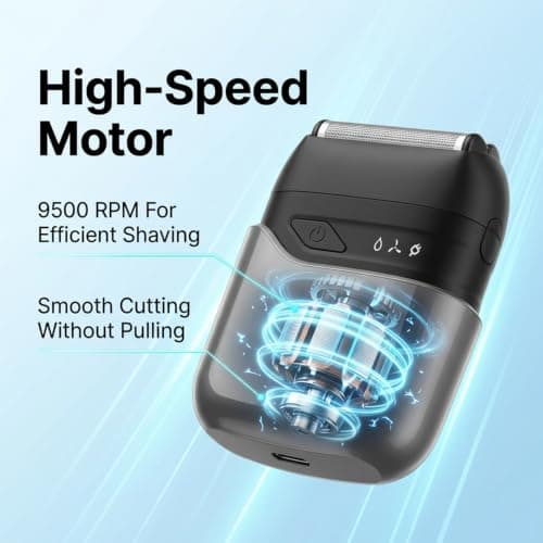 Electric Foil Shaver for Men, Dual Floating Travel Razor for Close Shaving — view 3