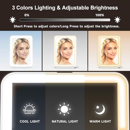 Mocado Rechargeable Travel Mirror, Makeup Mirror with Light — view 3