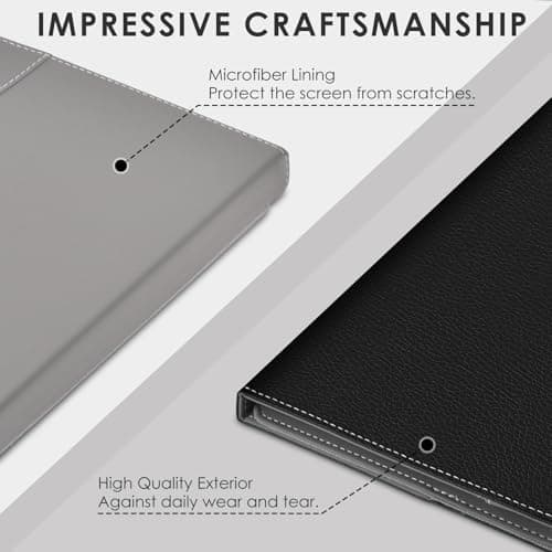 KATUMO Universal Folio Leather 12-13 inch Tablet Case, Black — view 5
