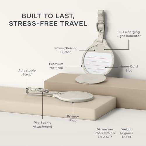 SATECHI FindAll™ Luggage Tag, Find My Compatible for iPhone & iPad, Sand — view 6
