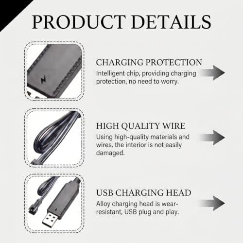 3.7V USB Battery Charger Cable for Lipo Battery with SM-2 Pin Plug — view 5