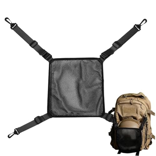 Helmet Holder for Backpack - Portable Elastic Detachable Adjustable Sports Backpack, Ski Helmet Bag Backpacks Attachment | for Cycling Skiing Hiking Outdoor Travel Commuting Road Trip