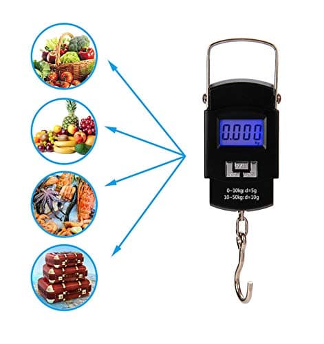 Hyindoor Portable Luggage Scale 50kg Electronic Digital Suitcase Travel Bag Hanging Weighing Scale — view 3