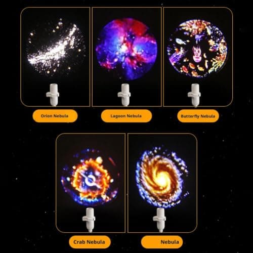 Hd Smart Dynamic 5D Holographic Night Light Projector, 2-in-1 Galaxy Projector Night Light for Bedroom, USB Starry Sky Projectors with 360 Degree Rotation, LED Ceiling Wall Projection Lamp — view 6
