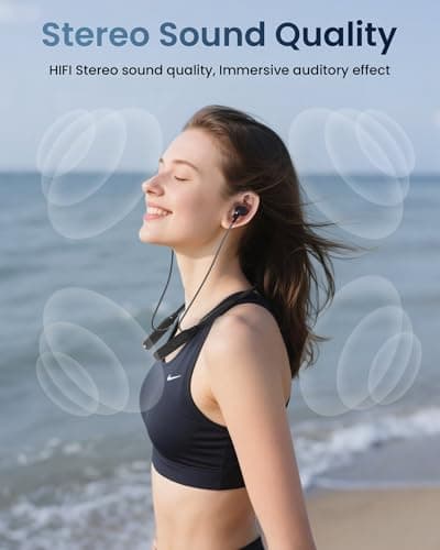 Nsyee V6.0 Bluetooth Neckband Earphones, 30H Playtime, Voice Assistant — view 6
