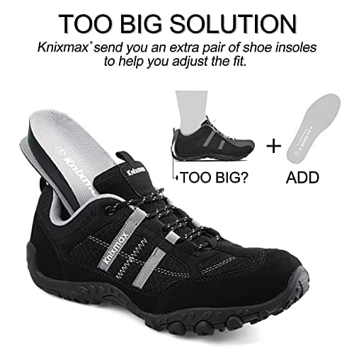 Knixmax Women's Walking Shoes, Lightweight Trainers, Black UK 7/EU 40 — view 6