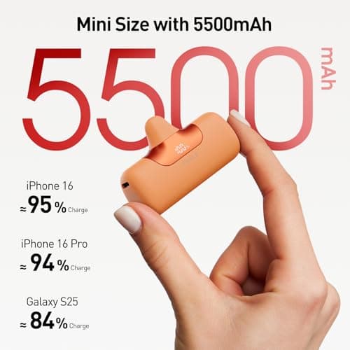 iWALK Portable Charger 5500mAh Next-Gen Small Power Bank 22.5W Fast Charging Battery USB-C Portable Phone Charger for iPhone 17/16 Plus/16 Pro/16 Pro Max/15 series,iPad, Samsung Galaxy S24/S23 Android — view 2