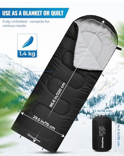 KingCamp Sleeping Bag 3-4 Season Single Black L — view 2