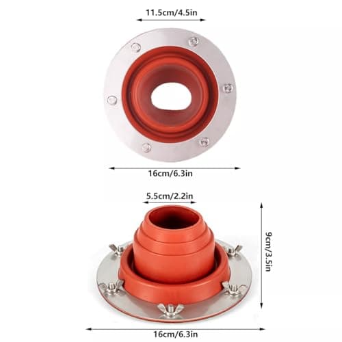 ACESOME Tent Flashing Kit, Heat Resistant Tent stove Jack Kit, with Silicone Pipe Resistant +Stainless Steel Base, Tent Chimney Anti-scalding Cover, Camping Accessories for Wood Burner Traveller Stove — view 2