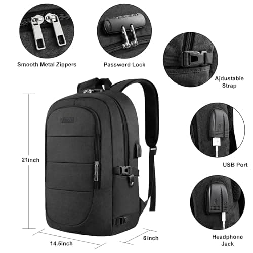 VSNOON Anti-Theft Laptop Backpack, 18.4 inch Business Laptop Bag — view 4