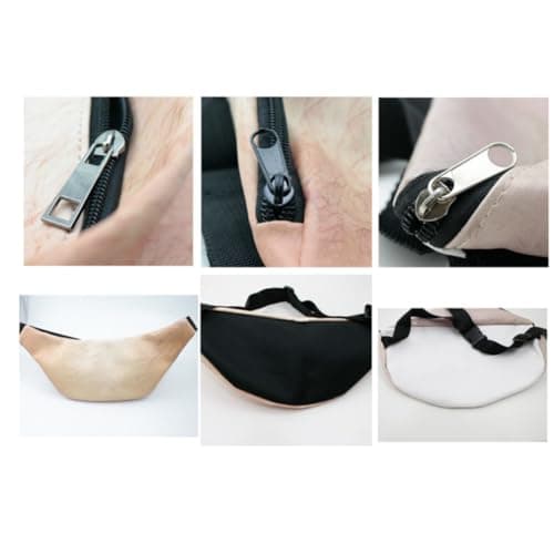 Unisex Water Resistant Waist Pack with Real 3D Printing, Beige — view 6