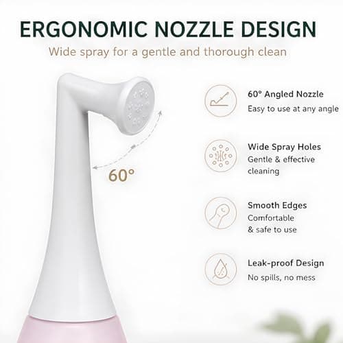 T2 Peri Bottle 500ml - Portable Postpartum Bidet for Women, Perineal Care & Pain Relief After Birth - Angled Nozzle, BPA-Free EVA, Travel Cap & Bag - Hospital Bag Maternity Essential (Rose Pink) — view 4