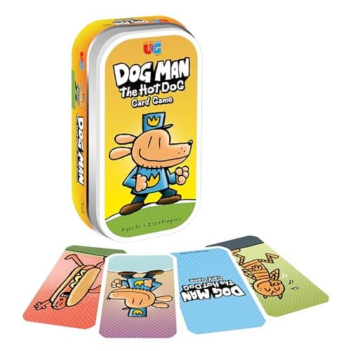 University Games Dog Man The Hot Dog Card Game | 2-4 Players, Yellow, One Size,07011