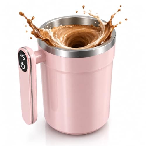 Tryora 400ml Stainless Steel Automatic Magnetic Self-Stirring Coffee Mug