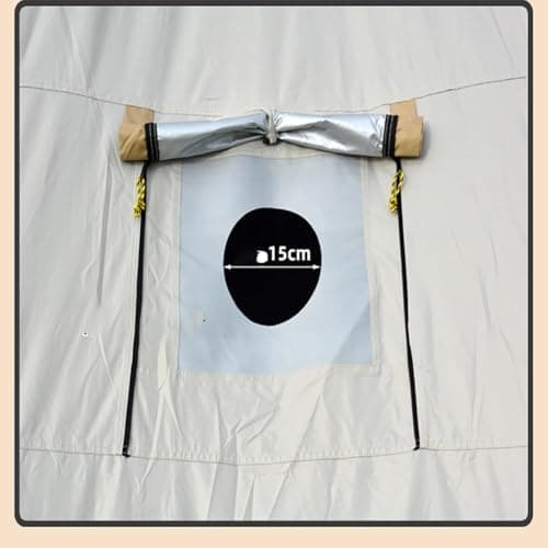 10 Person Bell Tent With Stove Jack 4 Season Glamping Tent Waterproof Canvas Style Camping Tent For Outdoor Parties Festivals And Family Camping — view 4