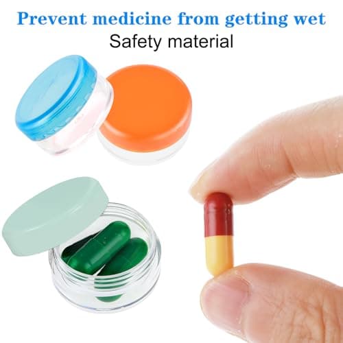 ElevateTech Small Pill Box, 5 Pcs Cute Travel Pill Organizer Mini Tiny Pills Case for Pocket Purse Portable Briefcase Medicines Storage Pills Container Earplug Case — view 4